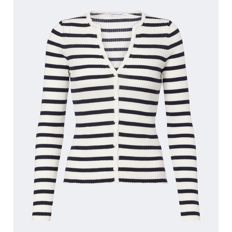 Veronica Beard Anwin striped wool cardigan