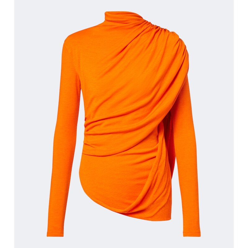 Dámské tričko Mugler v barvě elektrické oranžové