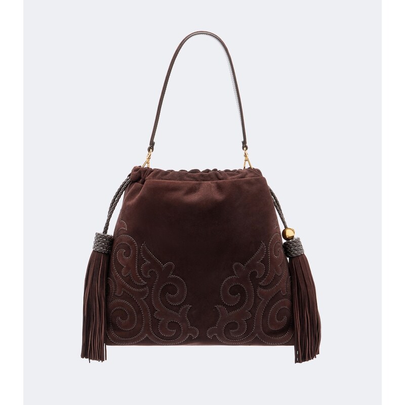 Etro Kalispera Medium suede shoulder bag