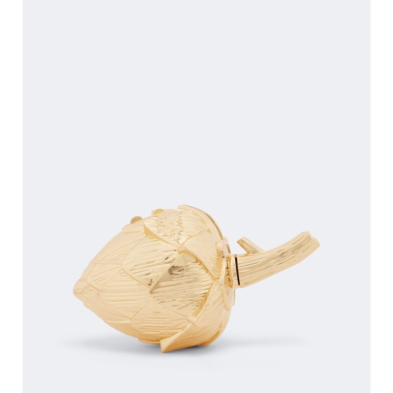 Kovová kabelka Simkhai Isabella clutch v zlaté barvě