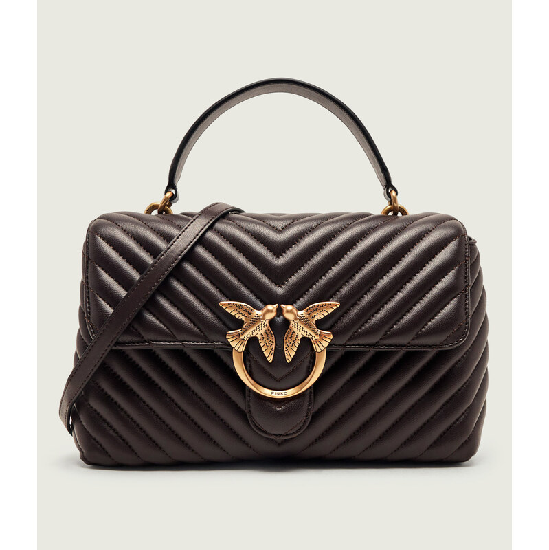 Pinko Kožená kabelka na rameno Love Lady Puff Classic