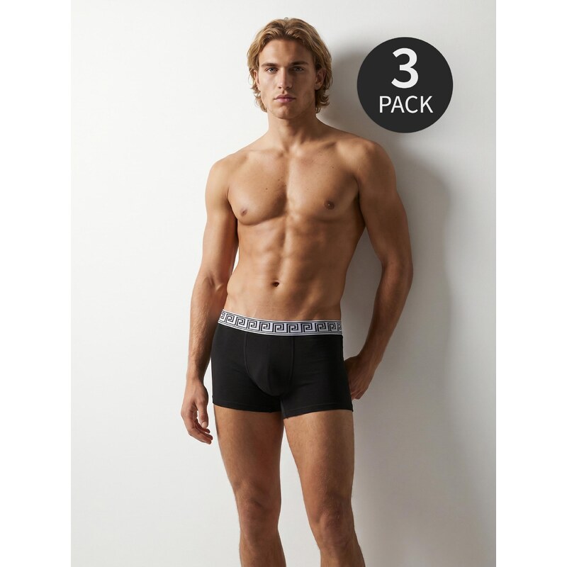 Sinsay - Bavlněné boxerky 3 pack - černá