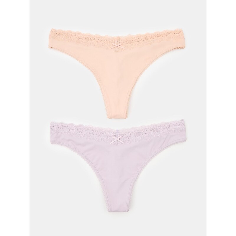 Sinsay - Tanga s vysokým pasem 2 pack - vícebarevná