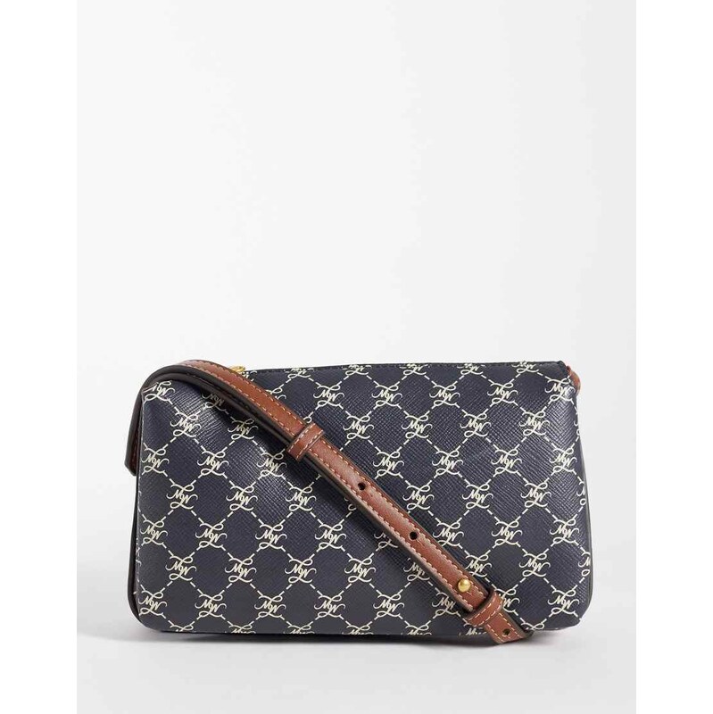 Mango monogram cross body in navy