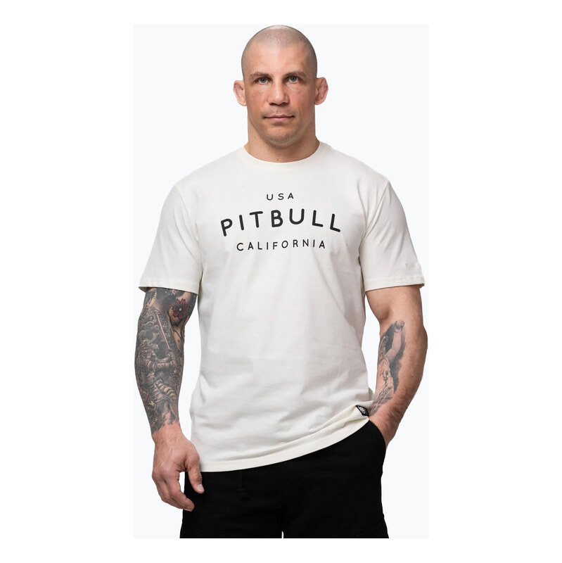 Pánské tričko na lezení Pitbull USA CAL Big Logo white
