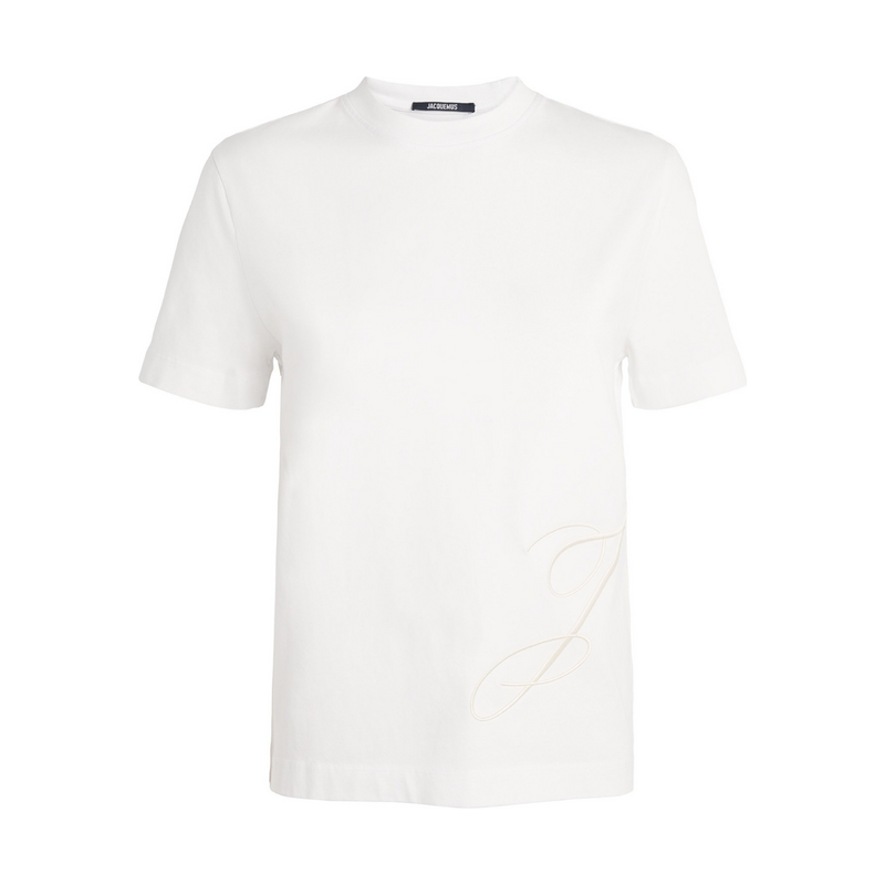 JACQUEMUS Logo J White tričko