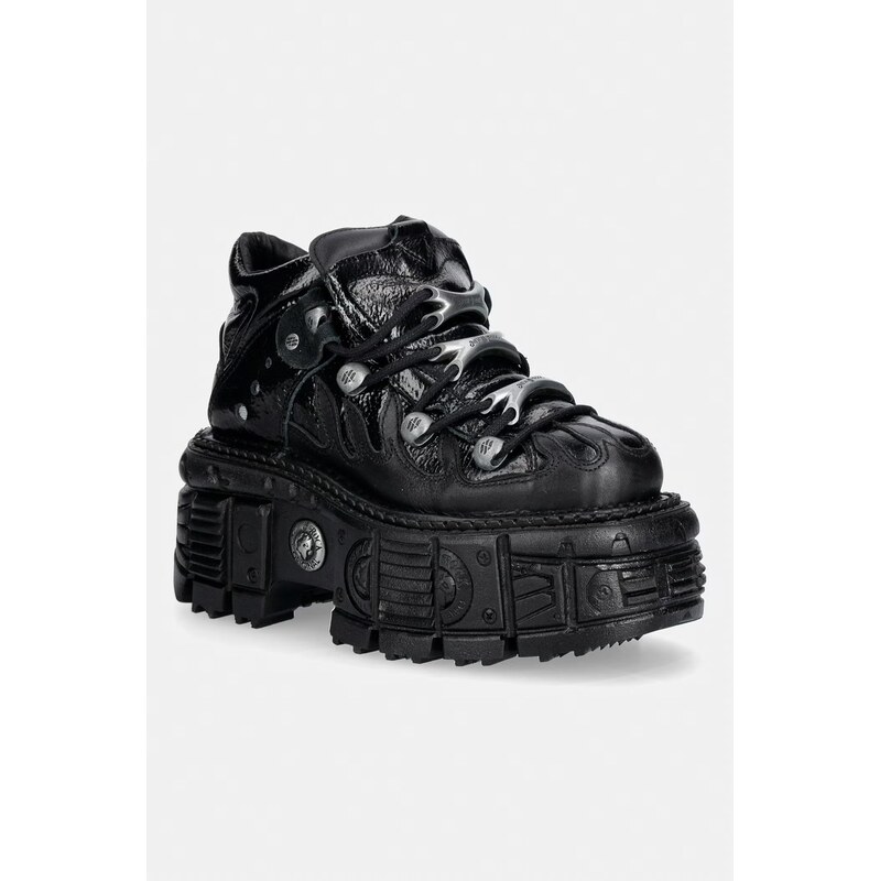 New Rock ITALI NEGRO, CHAROL, TANK NEGRO sneakers boty dámské