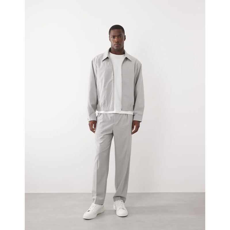 ASOS DESIGN smart co-ord relaxed tapered fit trousers in light