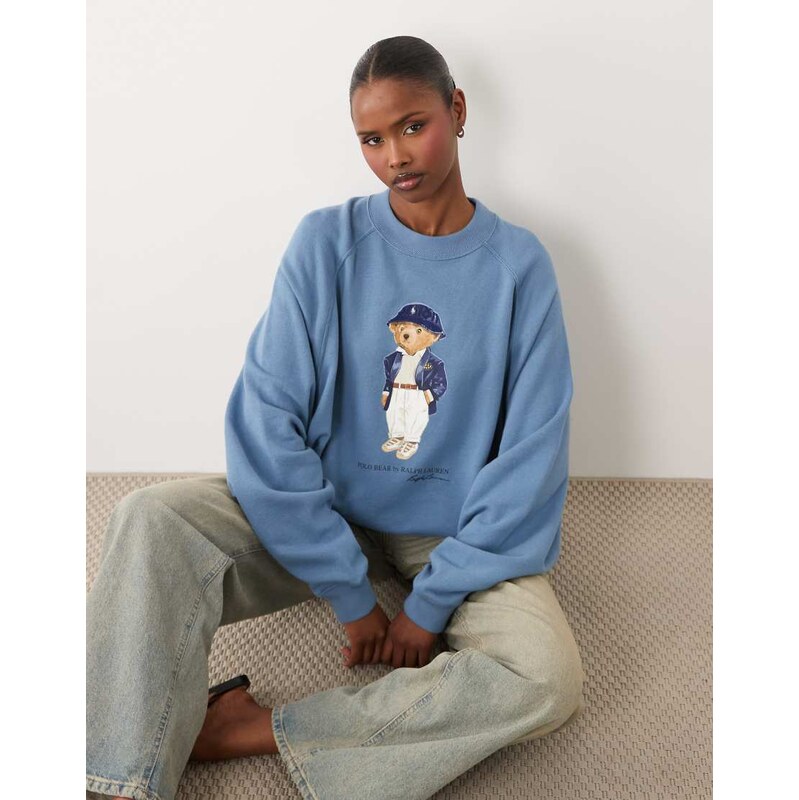 Polo Ralph Lauren polo bear relaxed fit sweatshirt in blue