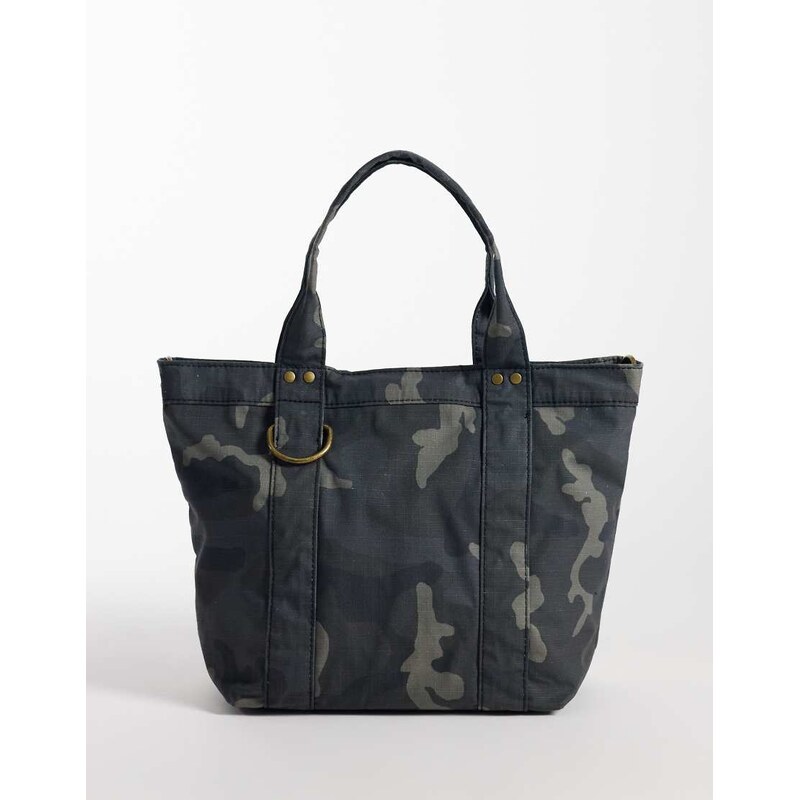 Weekday mini tote bag in camo print-Green