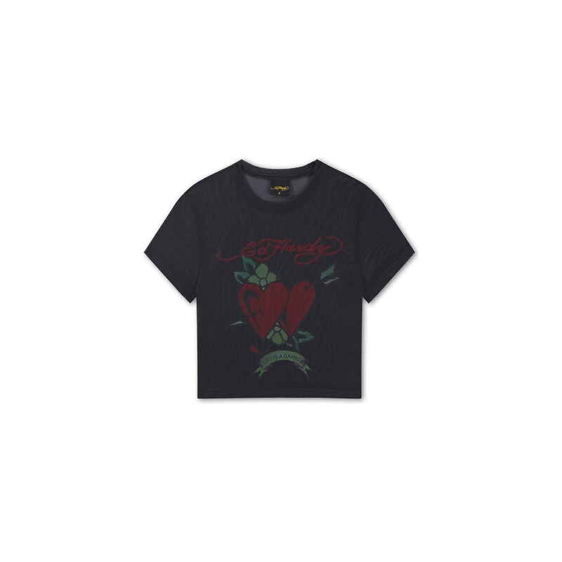 Ed Hardy Tričko Life Is A Gamble červená / černá
