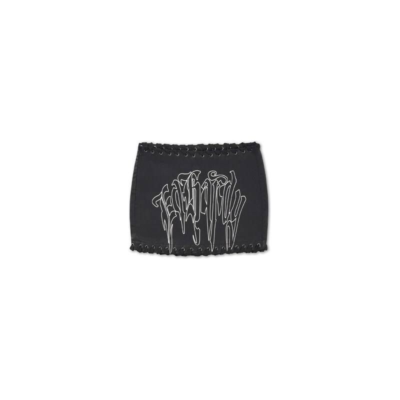 Ed Hardy Sukně Gothic Drip černá / bílá