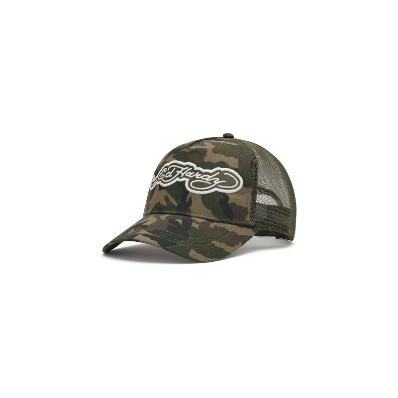 Ed Hardy Kšiltovka zelená / khaki / jedle / bílá