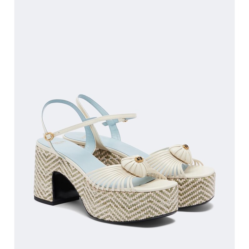 Valentino Garavani CÅur Royal leather platform sandals