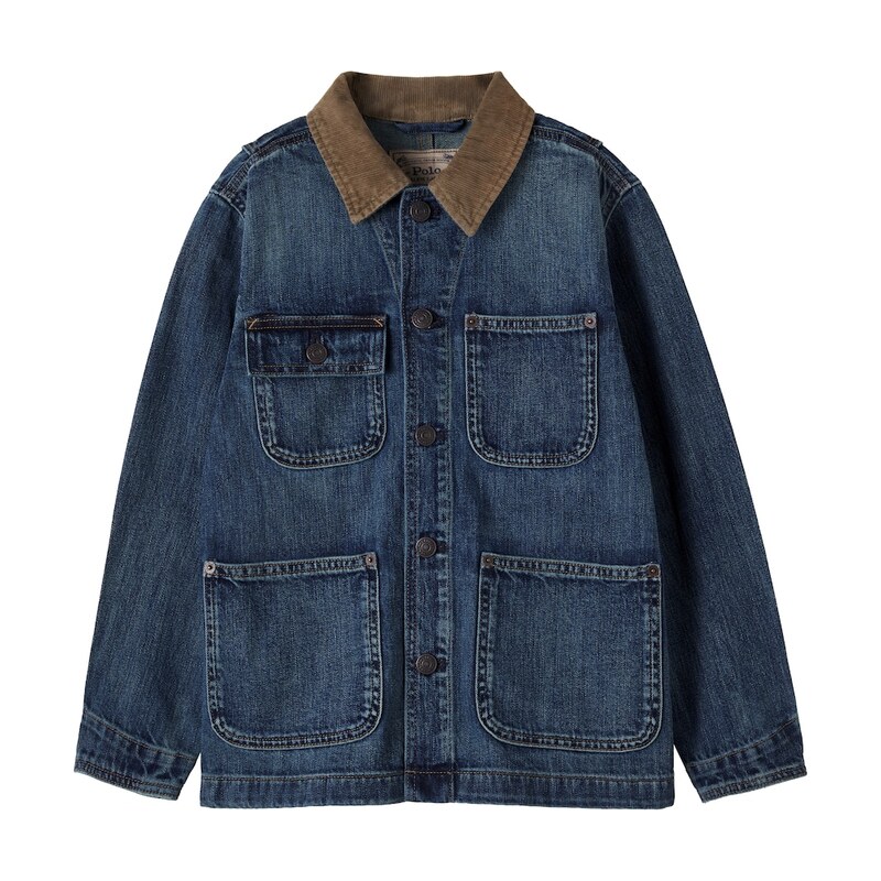 Polo Ralph Lauren Kids Corduroy-trimmed denim field jacket