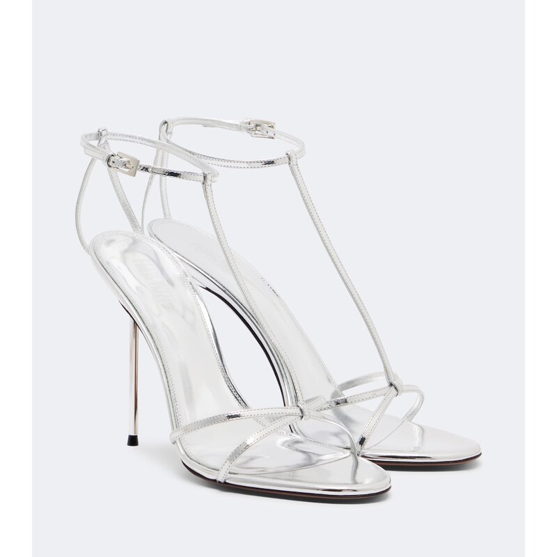 Paris Texas Lidia metallic patent leather sandals