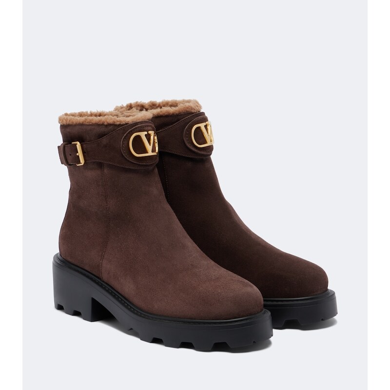Valentino Garavani VLogo suede ankle boots