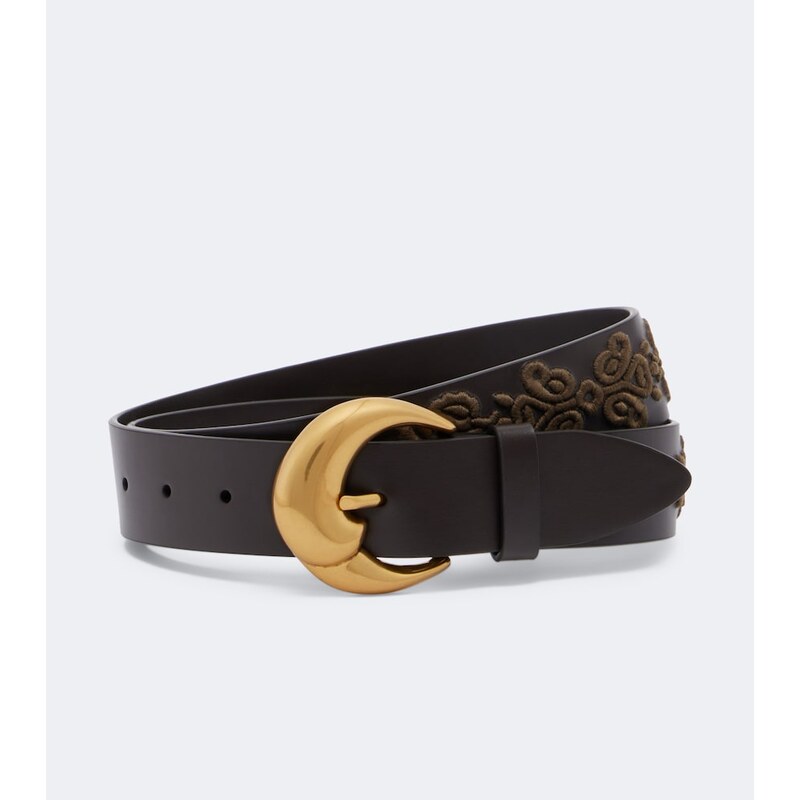 Etro Embroidered leather belt