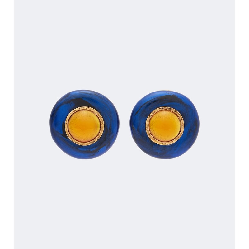 Saint Laurent Embellished clip-on earrings