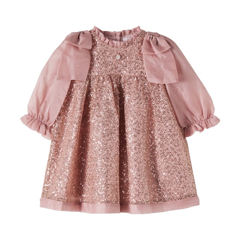 Patachou Baby bow-detail sequined dress