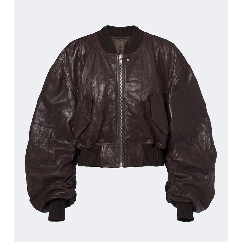 Rick Owens Secchia leather bomber jacket