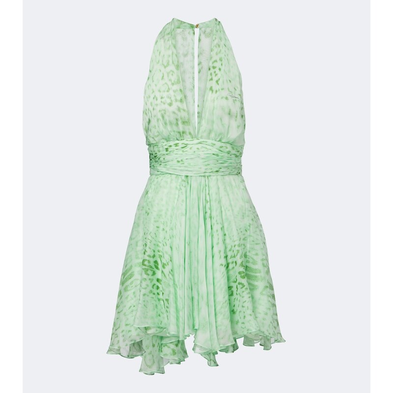 Roberto Cavalli Printed silk minidress