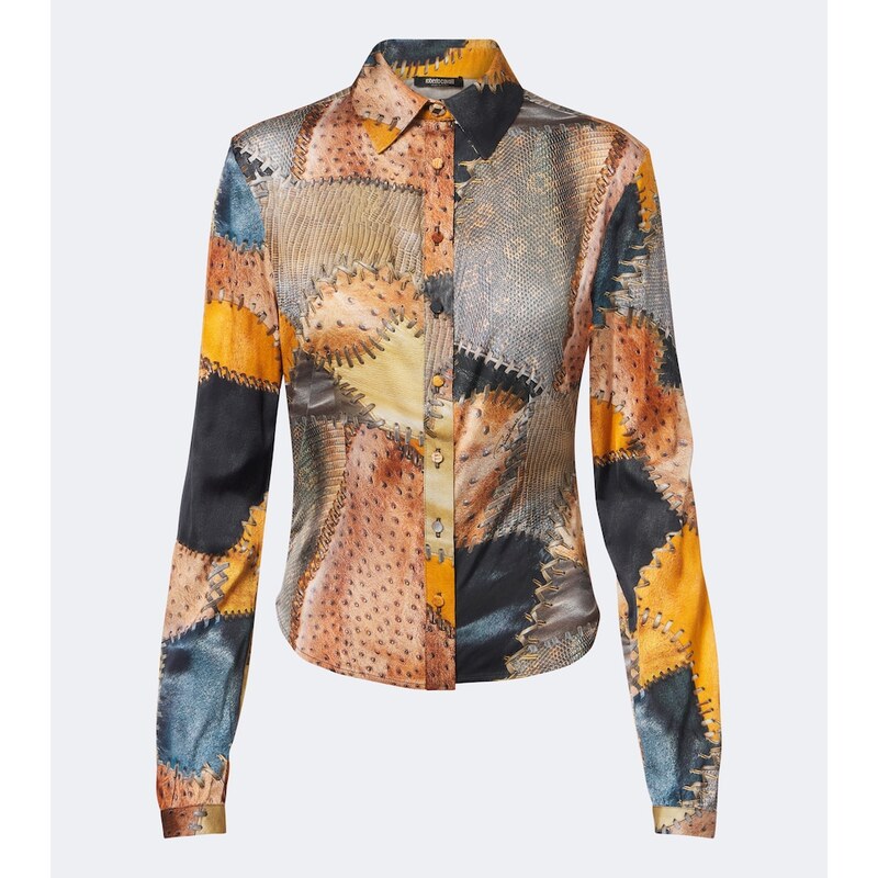 Roberto Cavalli Trompe lâÅil silk shirt
