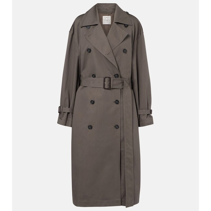 Toteme Double-breasted cotton-blend trench coat