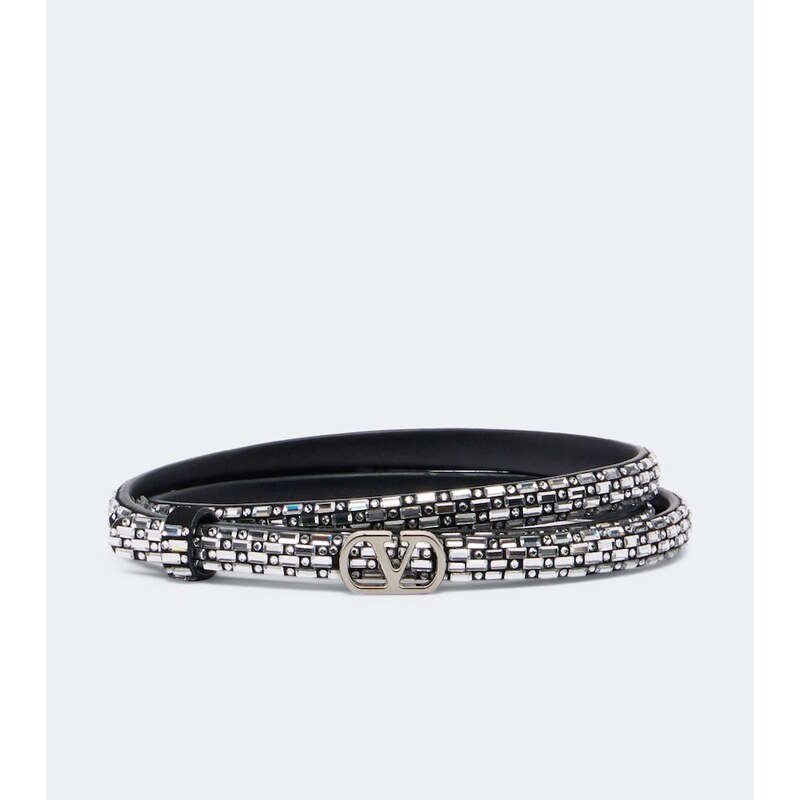 Valentino Garavani VLogo embellished leather belt