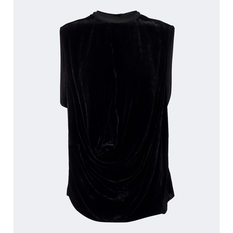 Rick Owens Draped velvet top