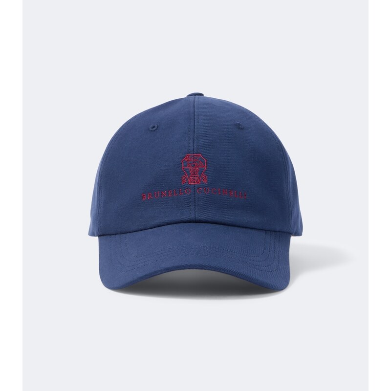 Brunello Cucinelli Logo cotton canvas baseball cap