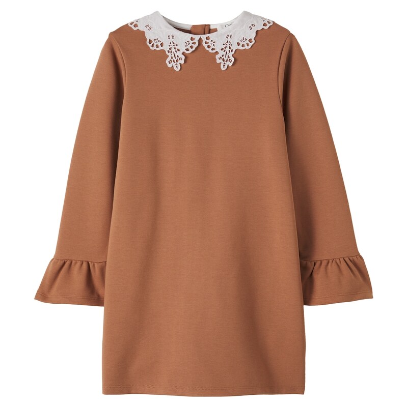 Chloe Kids ChloÃ Kids Embroidered ruffled jersey dress