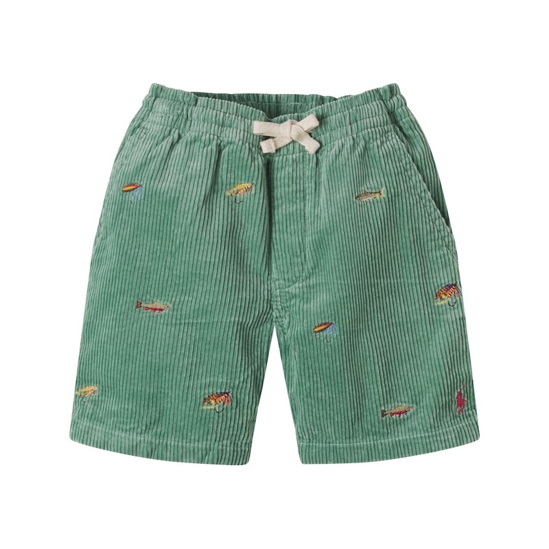 Polo Ralph Lauren Kids Embroidered cotton corduroy shorts