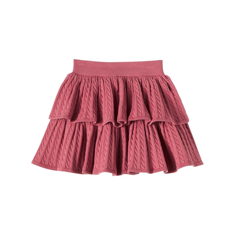 Polo Ralph Lauren Kids Cable-knit tiered cotton skirt