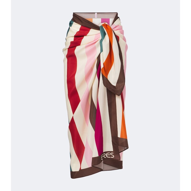 Eres Modernity cotton and silk beach cover-up