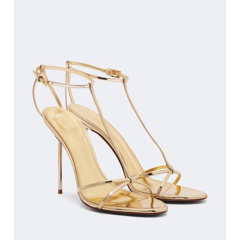 Paris Texas Lidia metallic patent leather sandals