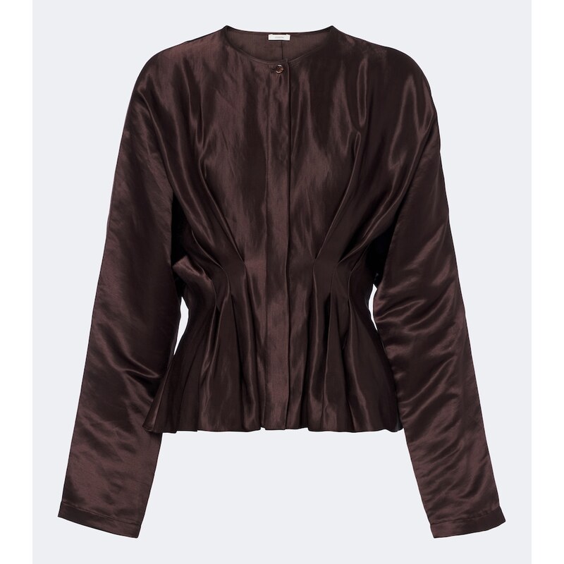 Joseph Erin pleated linen and silk blouse