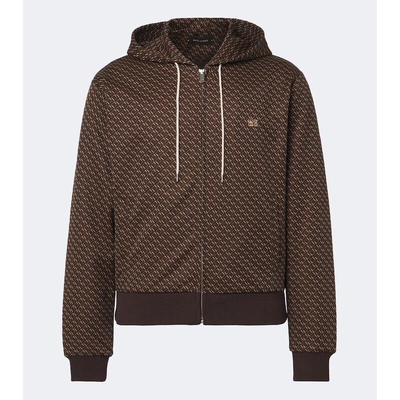 Wales Bonner Hooded jacquard track jacket