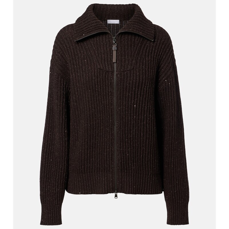 Brunello Cucinelli Monili zip-up sweater