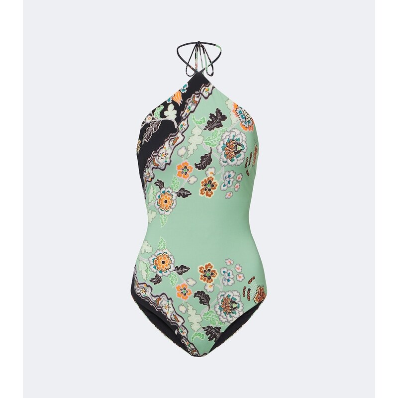 Roberto Cavalli Floral halterneck swimsuit
