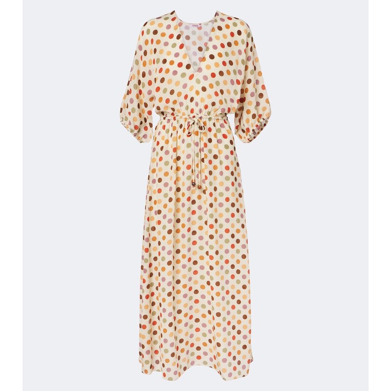 Eres Unexpected polka-dot silk midi dress