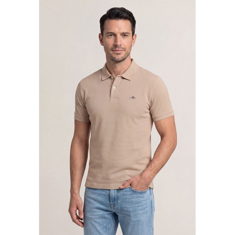 POLOKOŠILE GANT TEXTURED POLO DRY SAND