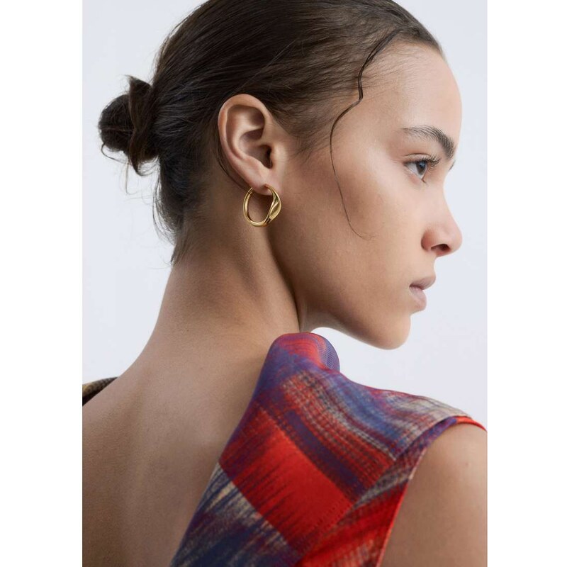 & Other Stories twisted hoop earrings in gold