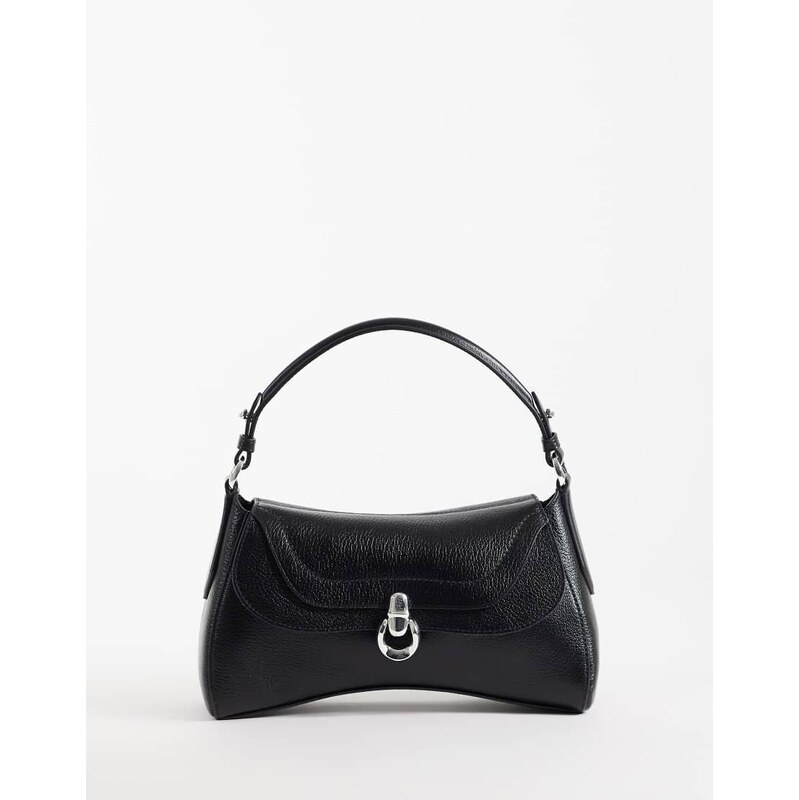 Polo Ralph Lauren buckle leather bag in black