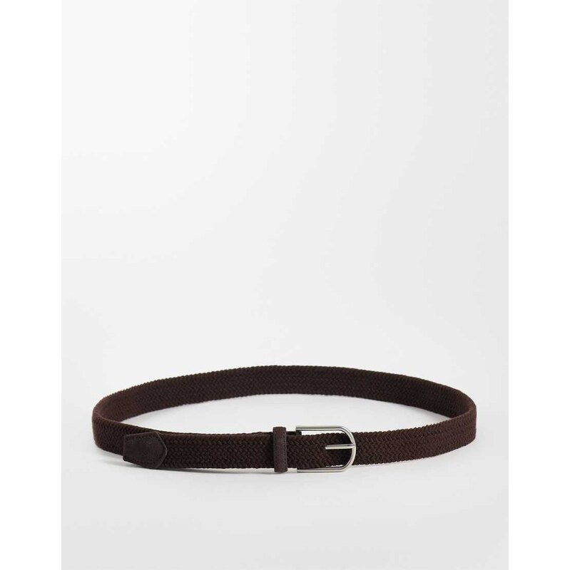 Mango braided belt in brown