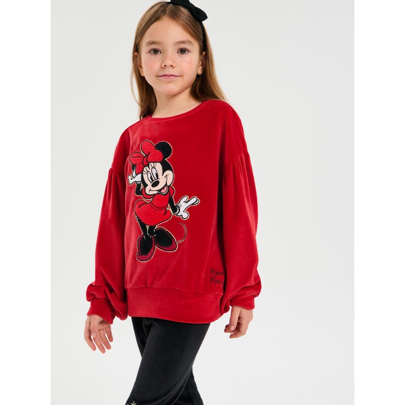 Sinsay - Mikina Minnie Mouse - červená