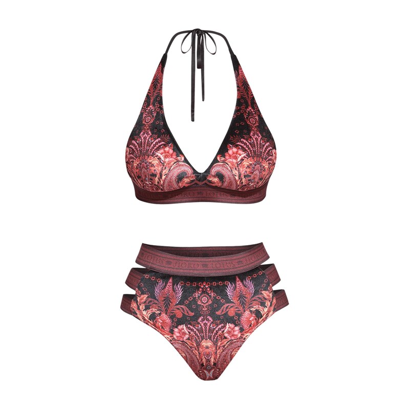 JIORO Horní díl plavek PAISLEY DARK mix barev