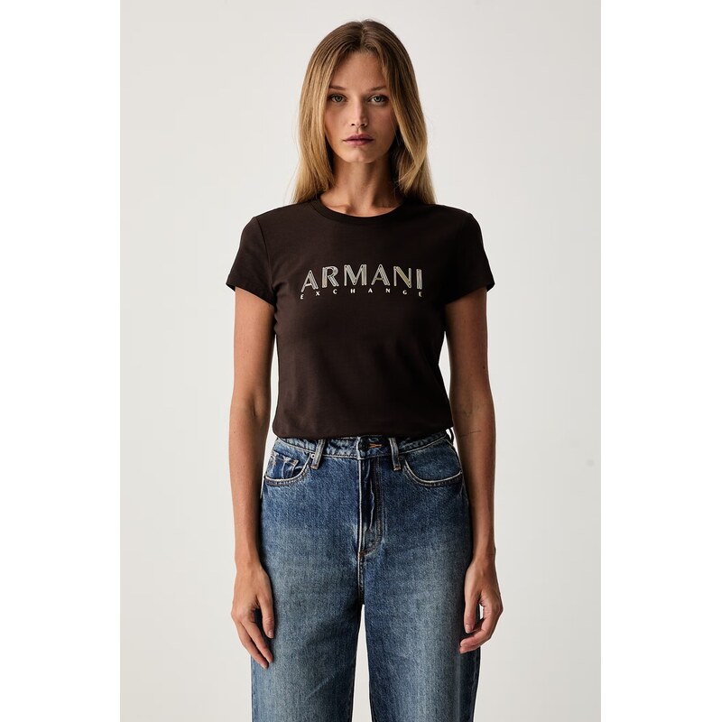 Armani Exchange tričko dámské bavlněné s elastanem
