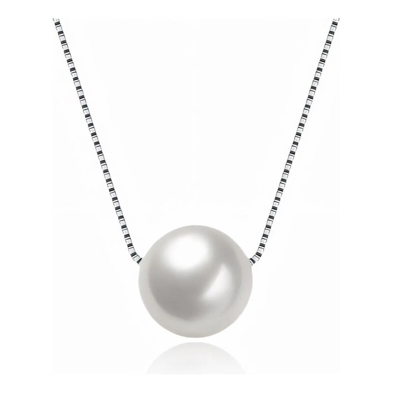 Elanis Jewel Stříbrný náhrdelník Elegant White Pearl Swarovski