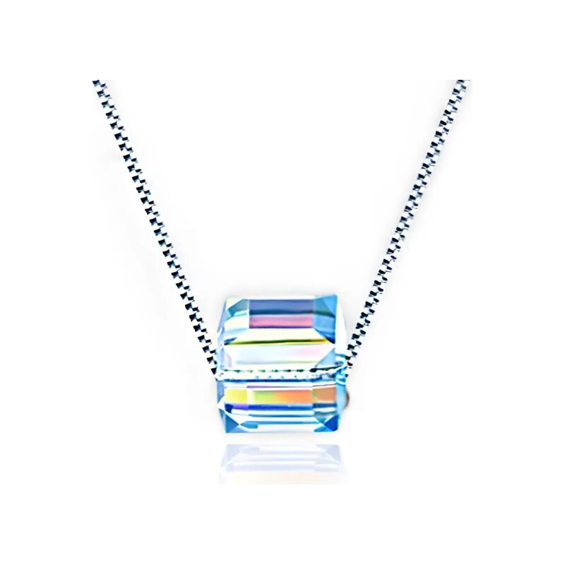 Elanis Jewel Stříbrný náhrdelník s krystalem Swarovski Ice Cube